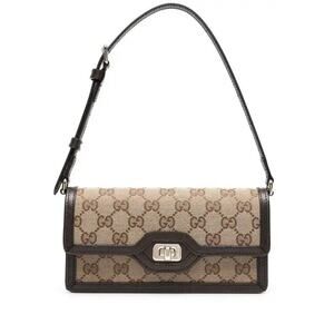 GUCCI GG Monogram Mini Luce Shoulder Bag Beige Ebony NWT